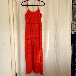 Topshop Vibrant Orange Maxi Dress
